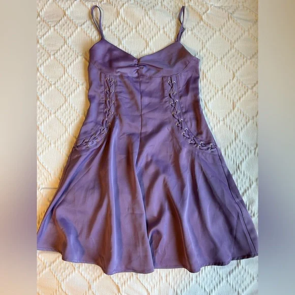 Urban Outfitters | Dresses | Urban Outfitters Purple Silk Mini Dress Xs |  Poshmark